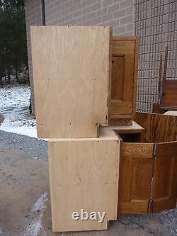 PRETTY custom made OAK kitchen corner CABINET salvaged quartersawn OAK board 34