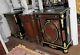 Pair Boulle Credenzas Cabinets French Sideboard Louis Xv Inlay