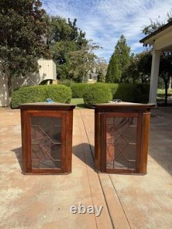 Pair Of Antique Hanging Corner Cabinets