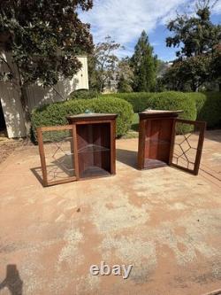 Pair Of Antique Hanging Corner Cabinets