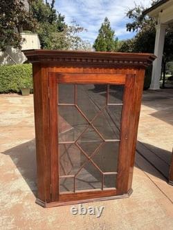 Pair Of Antique Hanging Corner Cabinets
