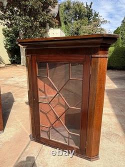 Pair Of Antique Hanging Corner Cabinets