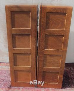 Pair Of Arts & Crafts Tiger Oak Legal Sized File Cabinets Library Bureau Sole