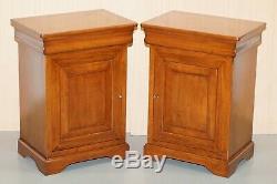 Pair Of Bedside Tables Drawer Made In Italy By Consorzio Mobili Mahogany Frame