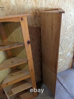 Pair Of Custom Quality Pine Corner Display Cabinets 72x31