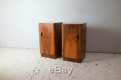 Pair of 1930s art deco bedside cabinets