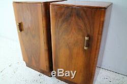 Pair of 1930s art deco bedside cabinets