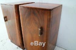 Pair of 1930s art deco bedside cabinets