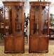 Pair Of English Bevan Funnell Reprodux Mahogany Chippendale Corner Cabinets