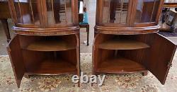 Pair of English Bevan Funnell Reprodux Mahogany Chippendale Corner Cabinets