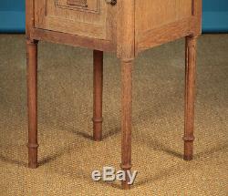 Pair of Oak & Marble Top Bedside Cabinets c. 1920