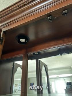 Pennsylvania House Cherry China Cabinet. Two Pieces Very Good Condition