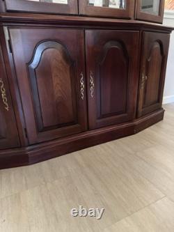 Pennsylvania House Cherry China Cabinet. Two Pieces Very Good Condition