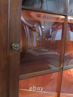 Pennsylvania House Cherry Corner Cabinet Curio, China Closet, Bubble Glass