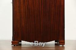 Pooley Signed Antique Mahogany Record Cabinet, Pat. 1910