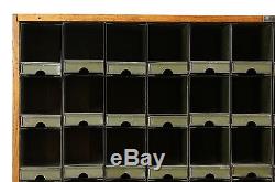 Postal Mailbox or 72 Bottle Antique Oak Wine Rack, Abernathy Pat 1912, Counter