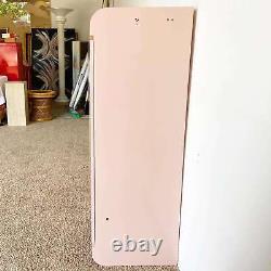Postmodern Pink Lacquer Laminate Waterfall Cabinets a Pair