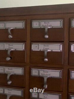 Price lowered. Vintage 72-Drawer Library CARD CATALOG. Very good condition