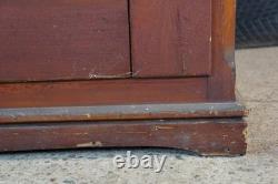 Primitive Antique American Victorian Poplar Closet Cupboard Linen Press Cabinet