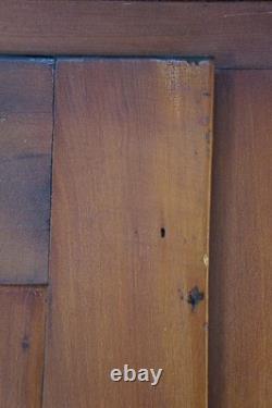 Primitive Antique American Victorian Poplar Closet Cupboard Linen Press Cabinet