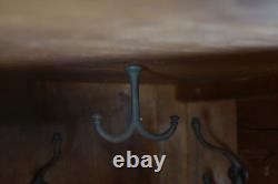 Primitive Antique American Victorian Poplar Closet Cupboard Linen Press Cabinet