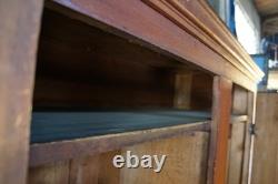 Primitive Antique American Victorian Poplar Closet Cupboard Linen Press Cabinet