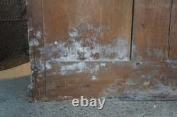 Primitive Antique American Victorian Poplar Closet Cupboard Linen Press Cabinet