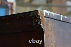 Primitive Antique American Victorian Poplar Closet Cupboard Linen Press Cabinet