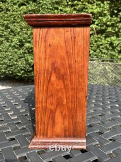 Primitive Antique Wooden Cabinet Cupboard 2 Shelf Northern Carved Panel Door