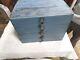 Primitive Cabinet Blue Hardware Cabinet 4 Drawers Old Store Cabinet