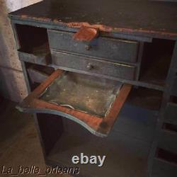 Primitive / Industrial Turn Of The Century Jewelers Work Bench With A Story