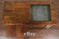 Primitive Pine & Oak Antique Kitchen Pantry Dry Sink Cabinet, Ohio #29118