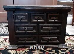 Primitive Table Top Wooden 6-Drawer Spice/Apothecary Chest/Cabinet-17.25 long