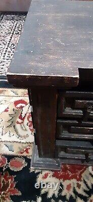 Primitive Table Top Wooden 6-Drawer Spice/Apothecary Chest/Cabinet-17.25 long