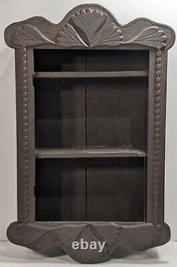 Primitive Wood Wall Hanging Cabinet Cupboard Apothecary Bath Kitchen 22x14