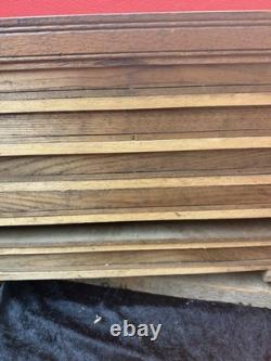 Primitive flat file Cabinet wood drawer Late 19th Century 1890s