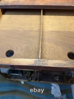 Primitive flat file Cabinet wood drawer Late 19th Century 1890s