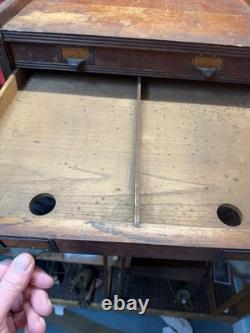Primitive flat file Cabinet wood drawer Late 19th Century 1890s