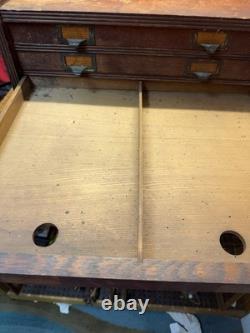 Primitive flat file Cabinet wood drawer Late 19th Century 1890s