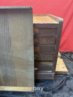 Primitive flat file Cabinet wood drawer Late 19th Century 1890s