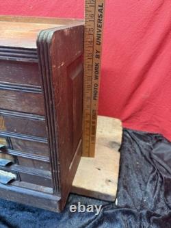 Primitive flat file Cabinet wood drawer Late 19th Century 1890s