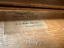 Primitive flat file Cabinet wood drawer Late 19th Century 1890s