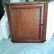 Primitive/vintage Antique Oak Hanging Wall Corner Cabinet Cupboard