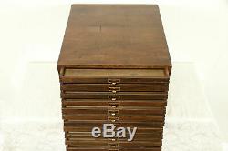 Printer File, Jewelry or Collector Chest, Antique 12 Drawers #30861