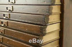 Printer File, Jewelry or Collector Chest, Antique 12 Drawers #30861