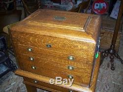 Quarter Sawn Oak Silver Chest