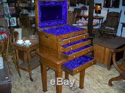 Quarter Sawn Oak Silver Chest