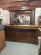 Quarter Sawn Oak Back Bar And Front Bar With Carved Victorian Ladies Head