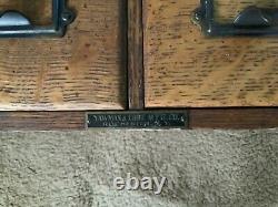 RARE 1900's Yawman & Erbe 6 Drawer Card Catalog File Cabinet Library Antique