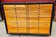 Rare 1940s Wood & Steel 56x40x40 12 Drawer Map File Watch-video Freeshipping